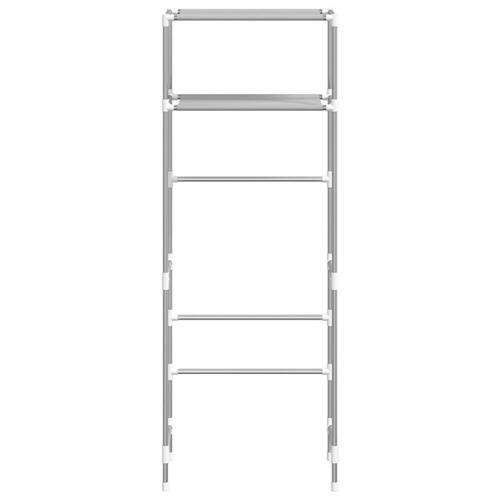 Opbevaringsstativ med 2 hylder 53,5x28x143 cm jern grå