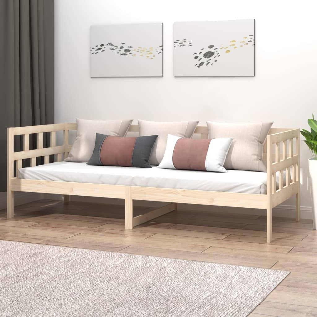 Daybed Massivt Fyrretræ - Naturfarvet / 90 x 190 cm