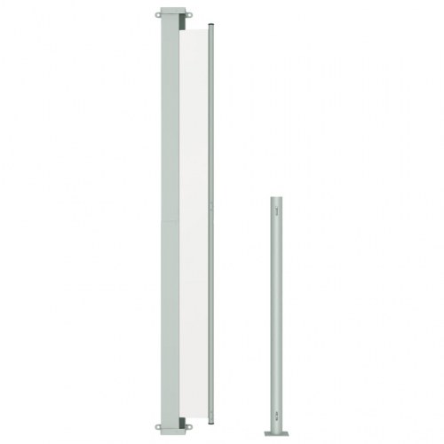 Sammenrullelig sidemarkise til terrasse 180×300 cm - cremefarvet
