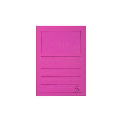 Undermappe Exacompta Forever Gennemsigtigt vindue Fuchsia A4 100 Dele