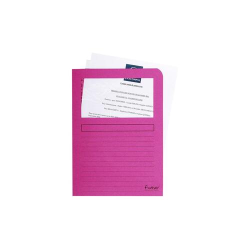 Undermappe Exacompta Forever Gennemsigtigt vindue Fuchsia A4 100 Dele