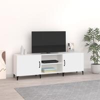 Tv-bord 150x30x50 cm konstrueret træ hvid