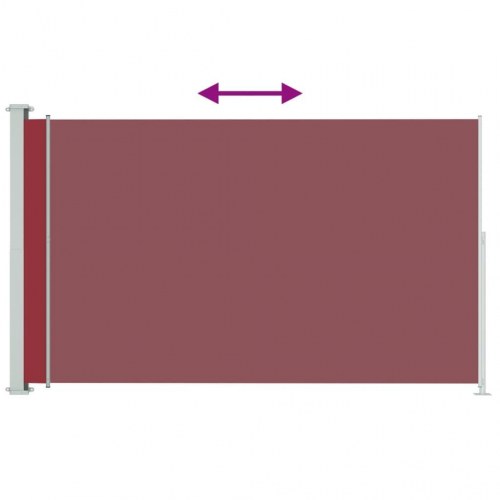 Sammenrullelig sidemarkise til terrasse 180×300 cm - rød