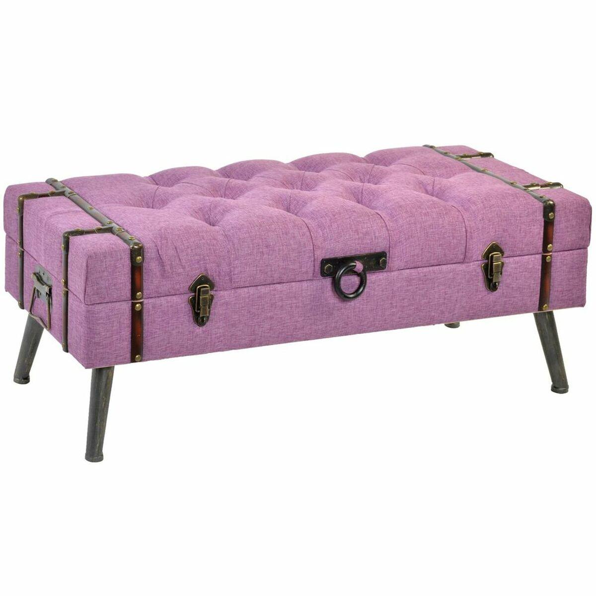 Bænk i metal og polyester - syren (102 × 42 × 40,5 cm)