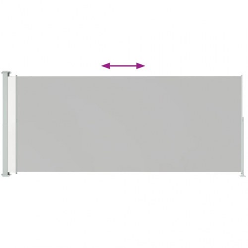 Sammenrullelig sidemarkise til terrassen 180x500 cm cremefarvet