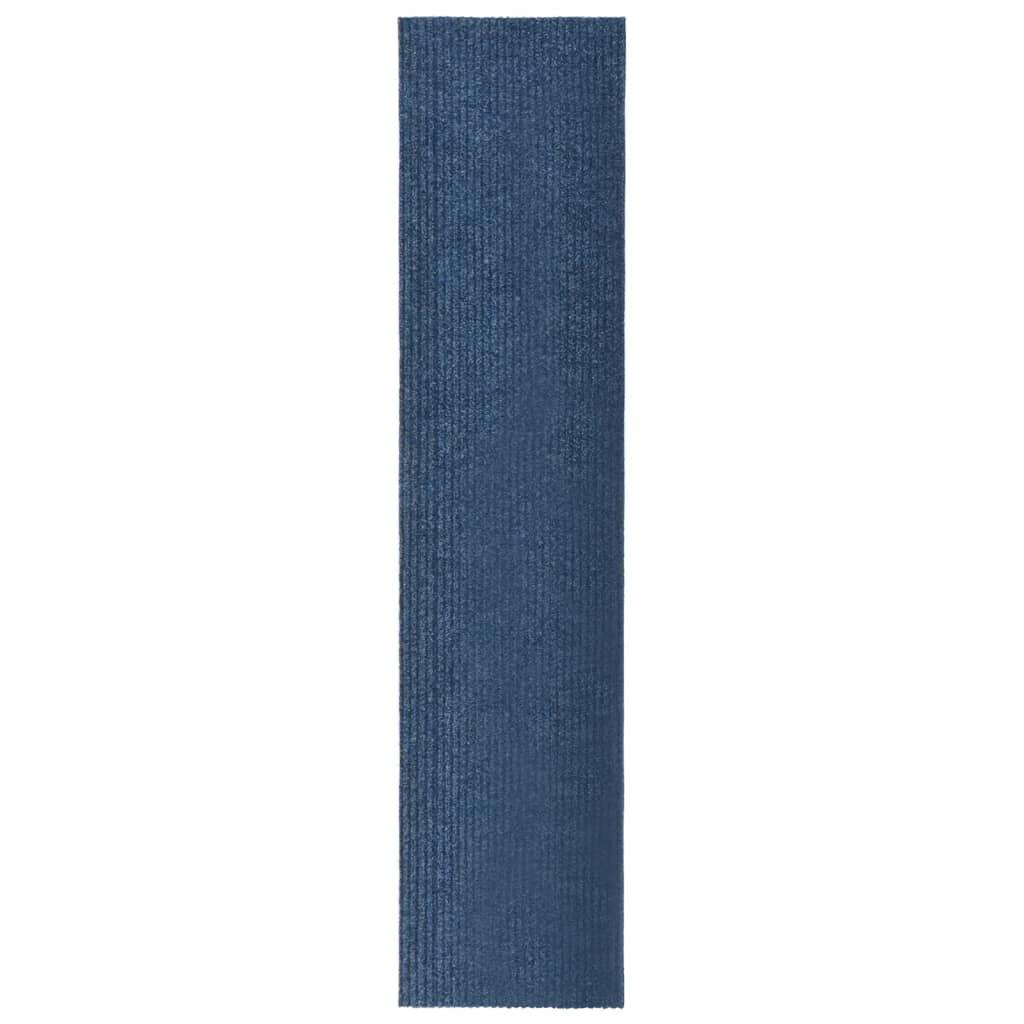 Snavsbestandig tæppeløber 100x450 cm blå