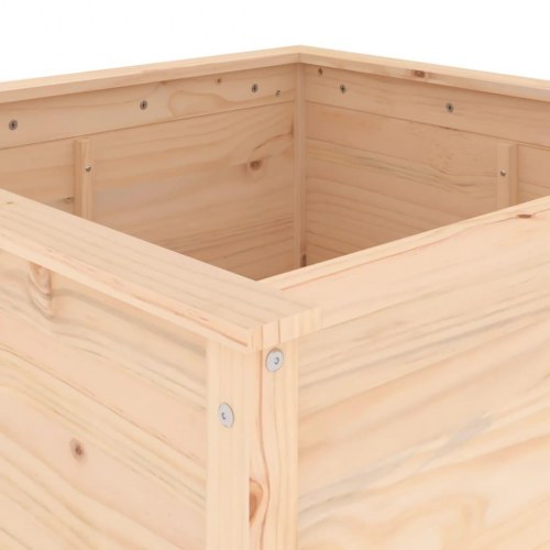 Plantekasse i massivt fyrretræ 82,5 × 82,5 × 78 cm - højbed til have og terrasse