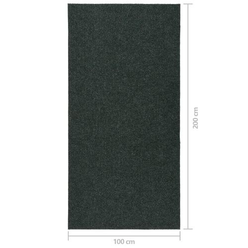 Snavsbestandig tæppeløber 100x200 cm grøn