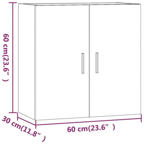 Vægskab 60x30x60 cm konstrueret træ sonoma-eg