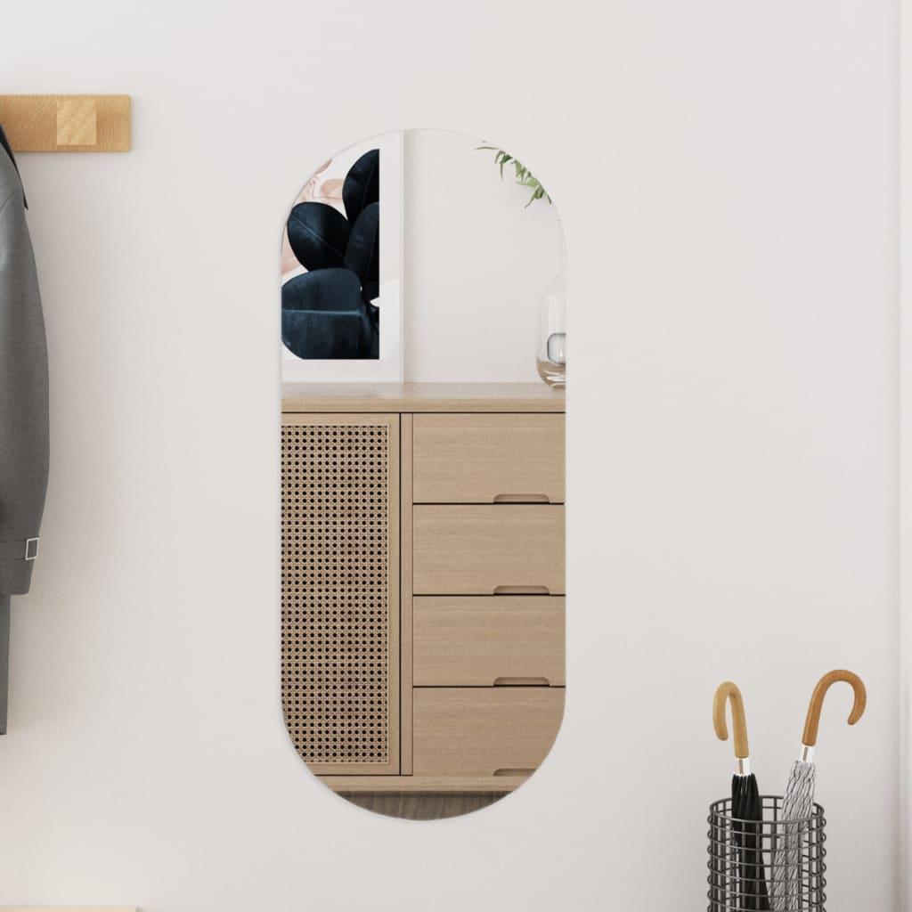 Vægspejl 25x60 cm ovalt glas billede