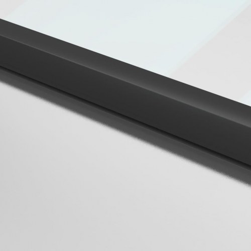 Dør i hærdet glas med aluminiumsramme - 83 × 201,5 cm, sort
