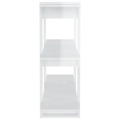 Bogreol/rumdeler - 100×30×51 cm - hvid højglans