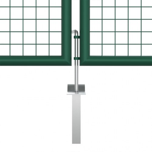 Havelåge i stål med net 400 × 125 cm - grøn