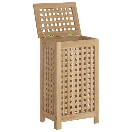 Vasketøjskurv 35x25x60 cm massivt teaktræ