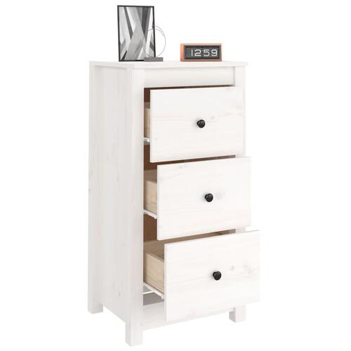 Skænk 40x35x80 cm massivt fyrretræ hvid