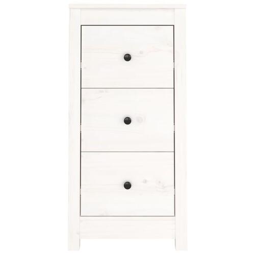 Skænk 40x35x80 cm massivt fyrretræ hvid