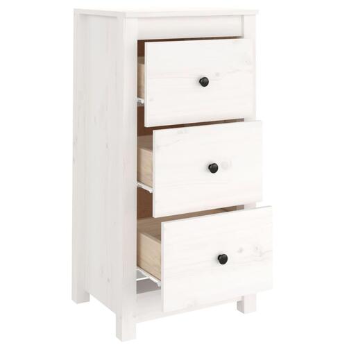 Skænk 40x35x80 cm massivt fyrretræ hvid