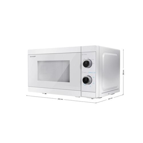 Mikrobølgeovn Sharp YCMS01EC Hvid 800 W 20 L