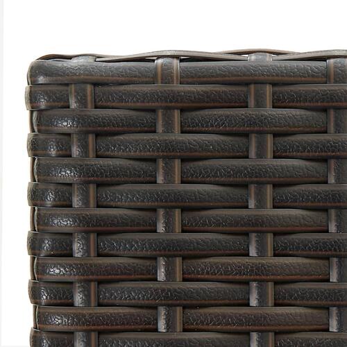 Barstole 2 stk. polyrattan brun