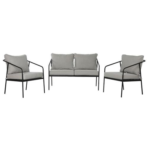 Bordsæt, skrivebord og 2 stole Home ESPRIT Stål 121 x 70 x 75 cm