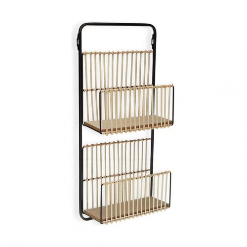 Versa tidsskriftholder i metal, harpiks og MDF - 12 × 68 × 32 cm