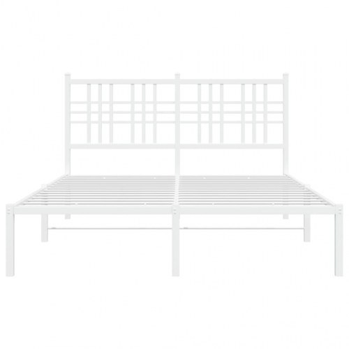 Sengeramme med sengegavl 140 x 190 cm - hvid