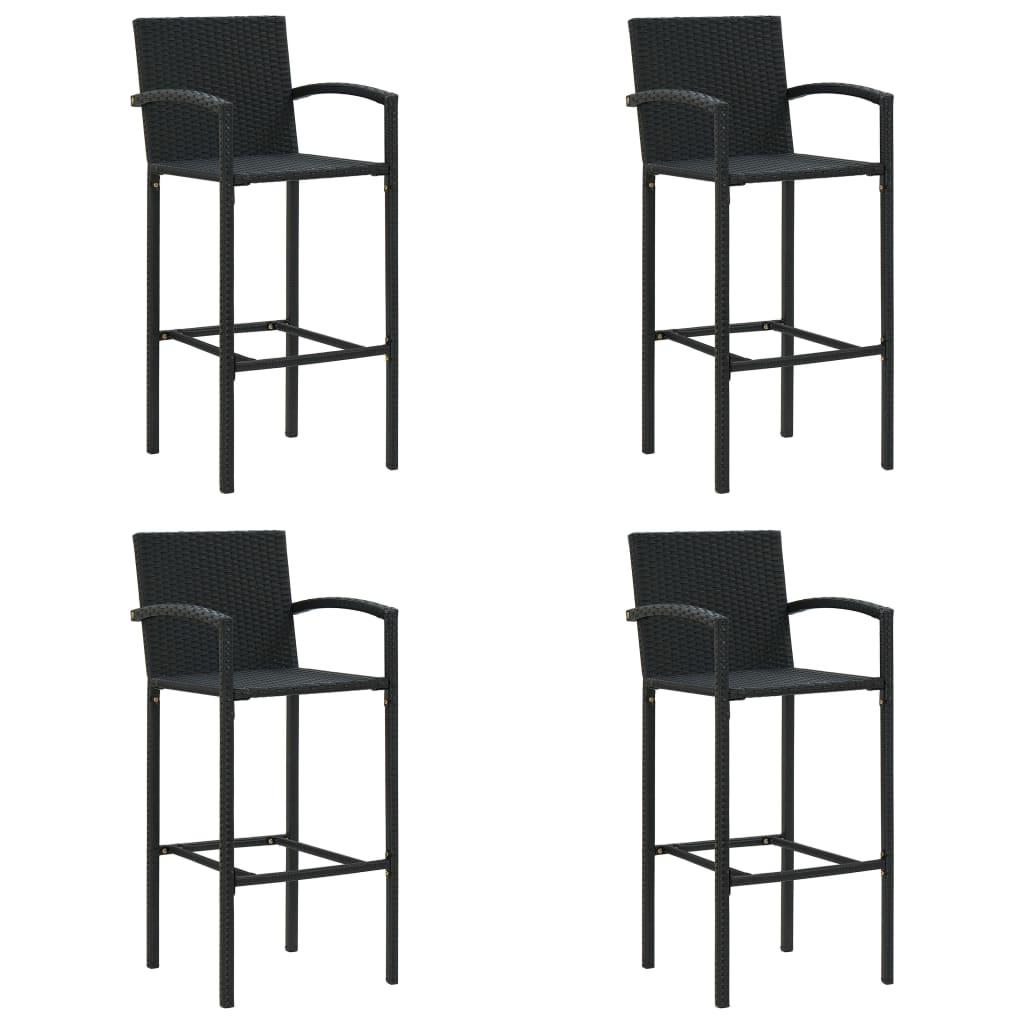 Barstole Stk Polyrattan Sort