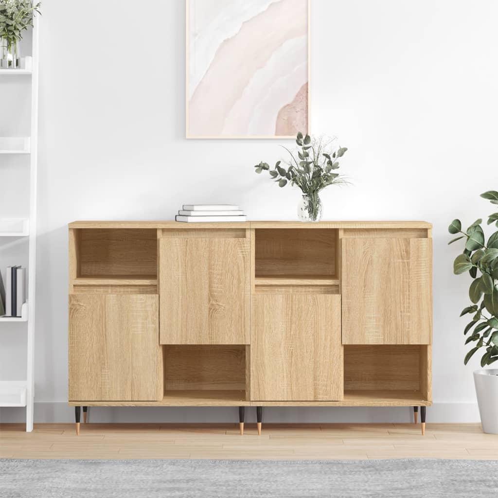 Skænke 2 stk. i sonoma-eg - konstrueret træ, 120 × 35 × 70 cm