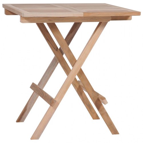 Foldbart bistrobord 60x60x65 cm massivt teaktræ