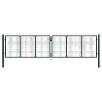 Havelåge i trådnet 400x125 cm galvaniseret stål grå