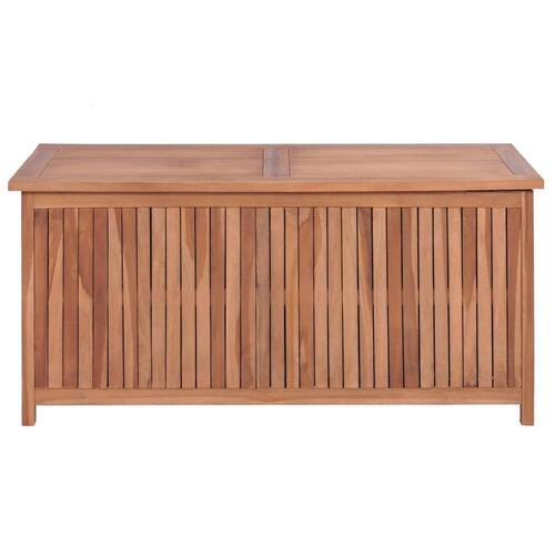 Udendørs opbevaringskasse 120x50x58 cm massivt teaktræ