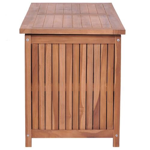Udendørs opbevaringskasse 120x50x58 cm massivt teaktræ