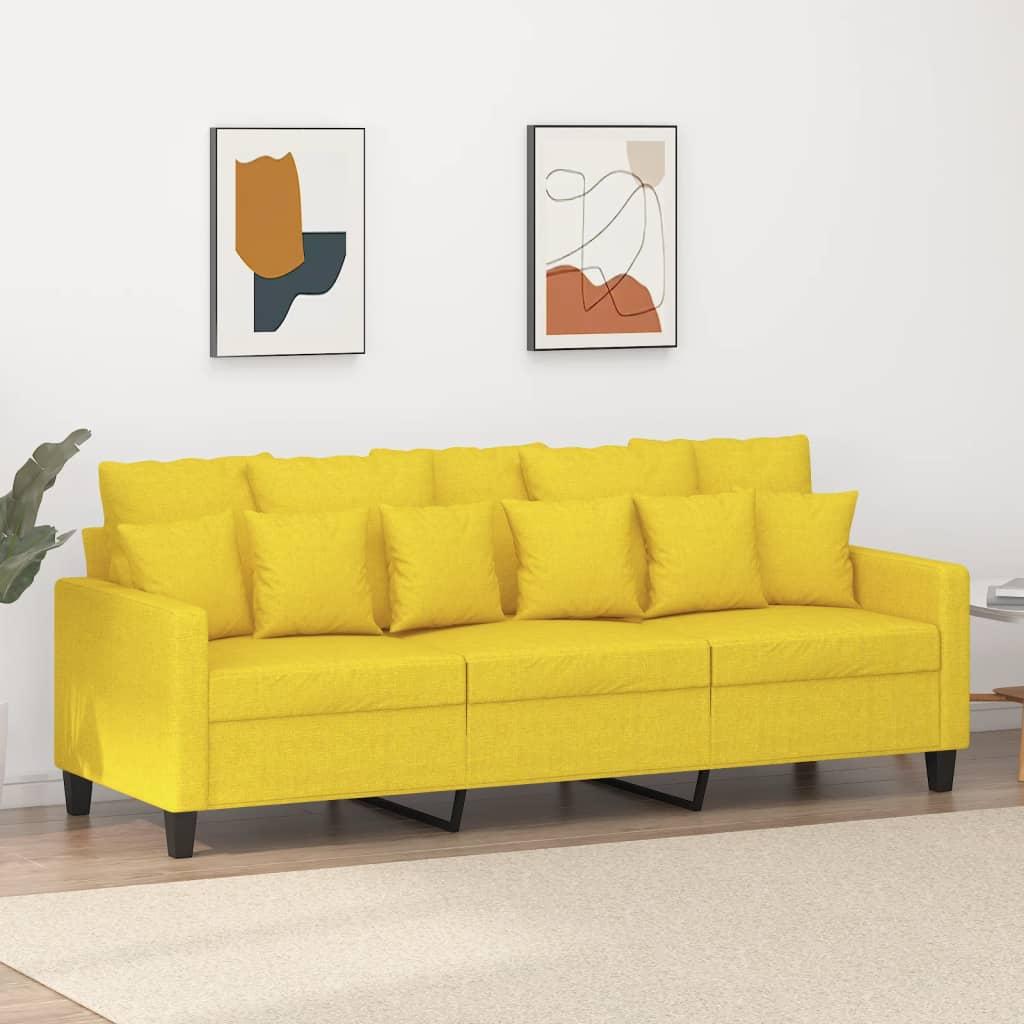 3-Personers Sofa Stof - 180 cm / Lysegul