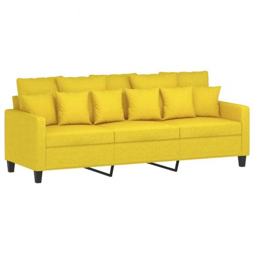 3-personers sofa i stof - lysegul, 198 cm