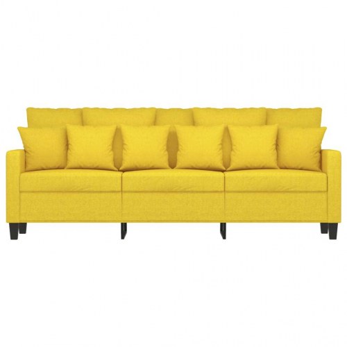 3-personers sofa i stof - lysegul, 198 cm