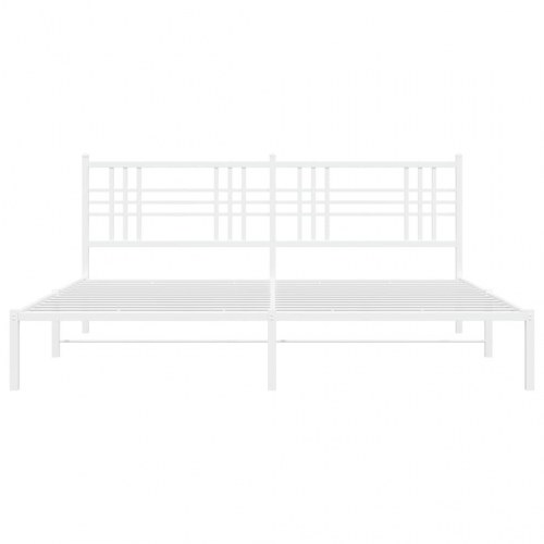 Sengeramme med sengegavl 183 x 213 cm - hvid