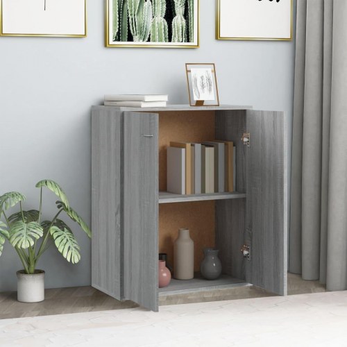 Skænk 60×30×75 cm - konstrueret træ i grå sonoma-eg