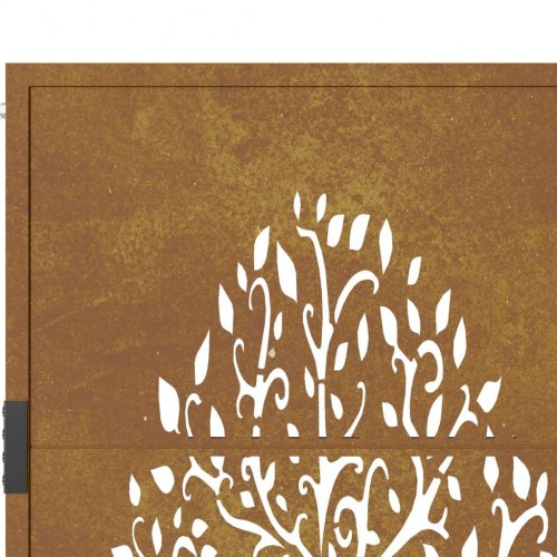 Havelåge 100×125 cm i cortenstål - dekorativt trædesign