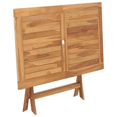 Foldbart havebord 120 x 70 x 75 cm massivt teaktræ