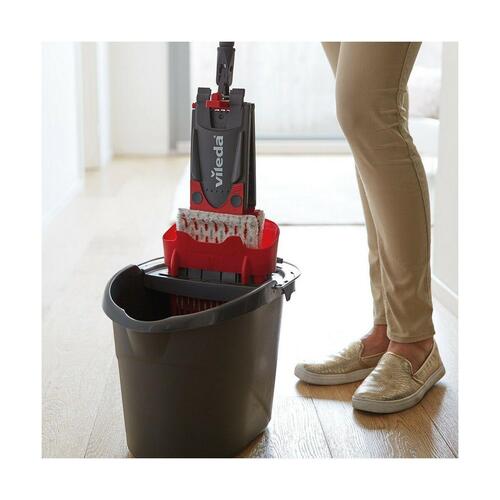 Gulvmoppe med dobbeltvirkende spand Vileda Ultramax Mop Set Sort