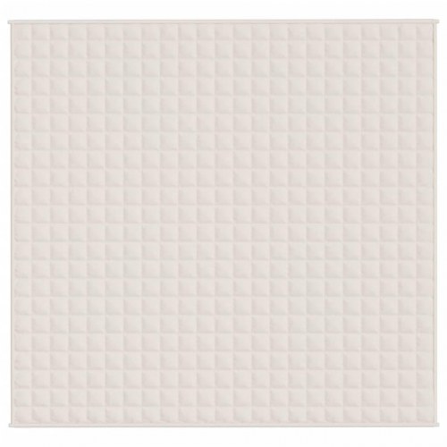 Tyngdetæppe 220x240 cm 11 kg stof lys cremefarve