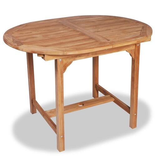 Forlængeligt havebord (110-160) x 80 x 75 cm massivt teaktræ