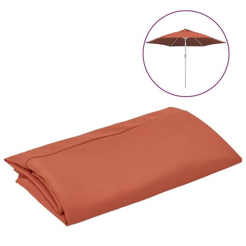 Udskiftningsdug til parasol 300 cm terrakotta