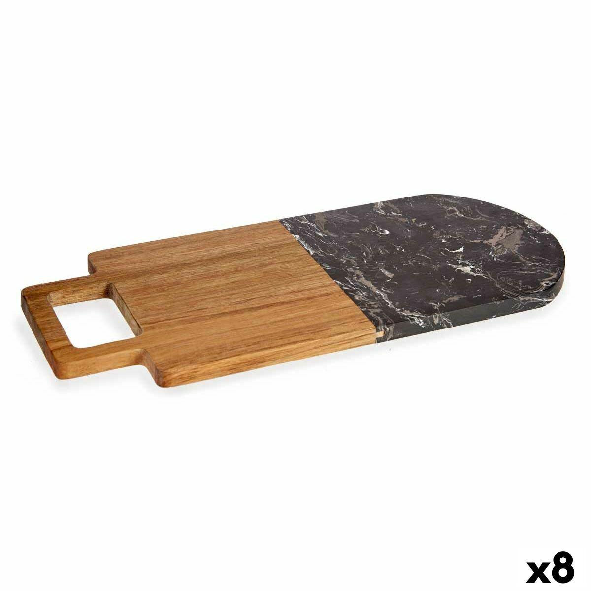Skærebræt Sort Marmor Akacie 18 X 1 5 X 38 Cm 8 Enheder