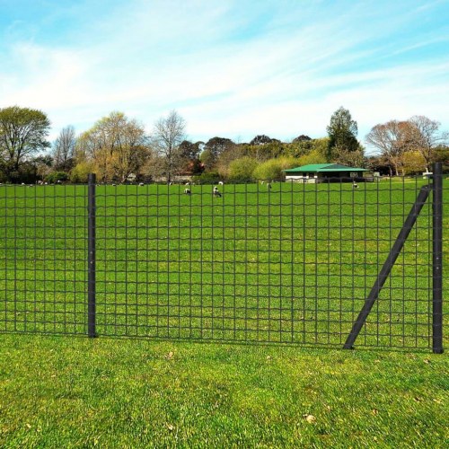 Eurohegn 25 x 1,5 m stål grå