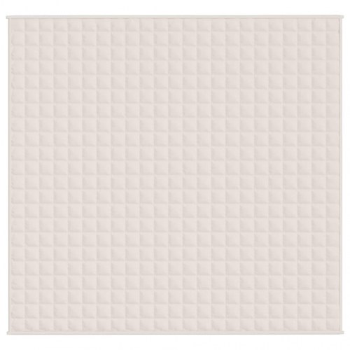 Tyngdetæppe 220 × 230 cm - 11 kg - stof i lys cremefarve
