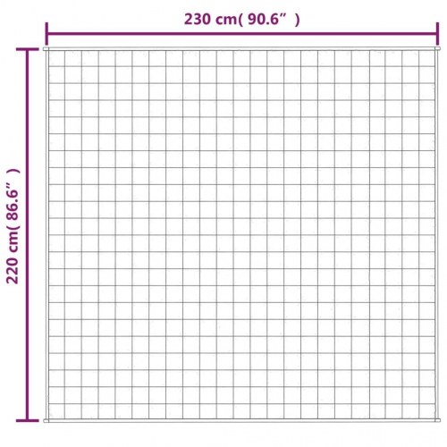 Tyngdetæppe 220 × 230 cm - 11 kg - stof i lys cremefarve