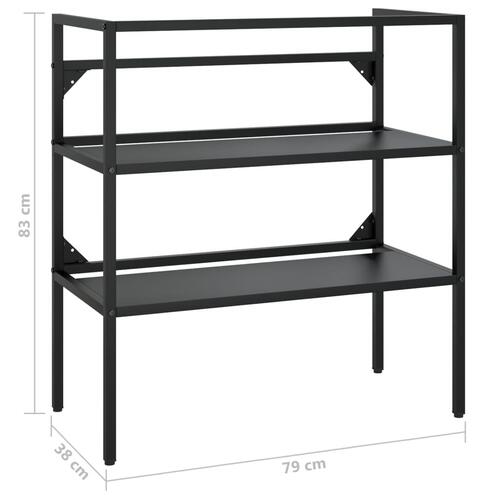 Badeværelsesmøbel til håndvask 79x38x83 cm jern sort