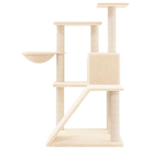 Kradsetræ med sisalkradsestolper 94 cm cremefarvet