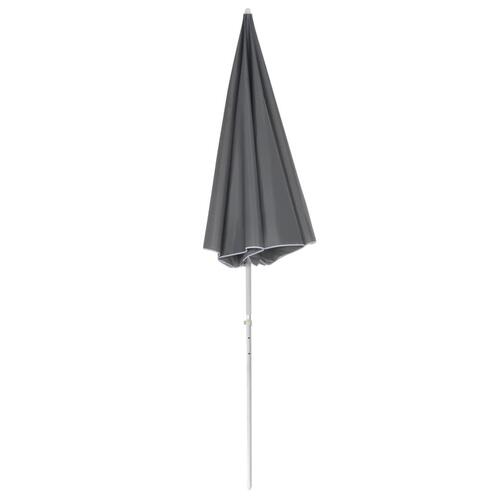 Strandparasol 300 cm antracitgrå